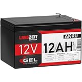 LANGZEIT Akku 12V 12Ah Gel Blei-Akku Profi Hochleistungsakku extrem zyklenfest vorgeladen...