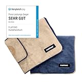 FLUFFINO Hundehandtuch 2er Set - 120 x 70 cm - extrem saugfähig & weich | Waschbar bei 60°C,...