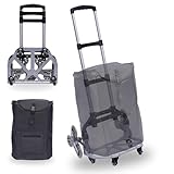 DioPaiB Sackkarre Treppensteiger Klappbar, Aluminium Transportkarre mit 6 Rader, Faltbare...