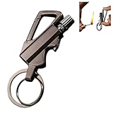 Feuerzeug mit permanentem Streichholz und Infinity-Funktion, 3-in-1 Multitool-Schlüsselanhänger...