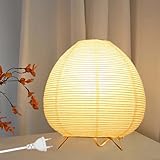 Reispapier Lampenschirm Papier Tischlampe, Weiß Nachttischlampe Stehlampe Tischleuchte Lampenschirm...