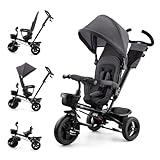 Kinderkraft Aveo Dreirad ab 9 Monate bis 25 kg, Kinderdreirad mit schubstange, Kompakte...