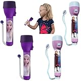 4 Stück Frozen LED Big Taschenlampe, wasserdicht, griffig, 16 cm Kunststoff-Taschenlampe für...