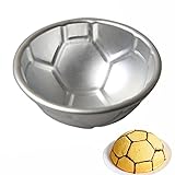 Genérico Backform aus Aluminium, Soccer Ball, 8,9 cm, Fußball-Kuchenform aus Metall, Kuchenform...