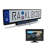 Lifellery Kabellose Solar-Rückfahrkamera, DIY-Installations-Autokamera mit 4,3 Zoll Bildschirm und...
