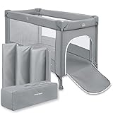 Moby-System Babybetten für Babys und Kinder ab Geburt bis 15 kg, 128 x 68 cm, Leicht, Kompakt...