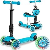 Ricokids 3-in-1-Laufroller für Kinder – Roller DREI Rollen - Kinderroller 3 Räder –...