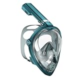 KUYOU Schnorchelmaske Tauchmaske Vollmaske Vollgesichtsmaske Faltbar Anti-Fog CO2-Sicher für...