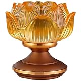 2-teilige Öllampe, Lotus-Kerosinlampe mit Lichthalter, Heim-Buddha-Frontleuchte, Hurrikan-Lampe,...