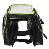 Healvian Fahrradrahmentasche aus Pu 6,2 Zoll Große Fronttasche mit Handyhalterung Robuste...