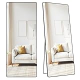 SONGMICS Ganzkörperspiegel, 165 x 60 cm, rechteckiger Standspiegel, Rahmen aus Aluminiumlegierung,...