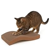 Kratzbrett für Katzen - beidseitig verwendbar - mit Catnip für mehr Spielspaß - 47 x 25 x 5,5 cm...