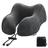 Nackenkissen Flugzeug, Reisekissen Auto Travel Pillow aus Memory Foam mit samtweichem Bezug,...