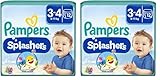 Pampers Windeln Größe 3-4, Splashers Baby Shark Limited Edition, Einweg-Schwimmwindeln, für...