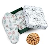 GRÜNSPECHT Kirschkern-Nackenkissen mit Kragen 35x48 cm, Wärmekissen aus Baumwolle, Geschenkbox,...