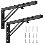 Nutabevr 400 mm Schwerlast Klappkonsole, 2 Stück Klappregalhalterungen,Metall Klappwinkel...