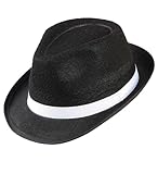 W WIDMANN MILANO Party Fashion - Gangster Hut aus Filz, Mafia Hut, Filzhut, Accessoire für...