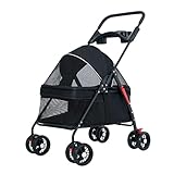 Hundebuggy Exquisite Hund Katze Kinderwagen, Pet Travel Buggy Hundewagen Hundebuggy Haustier Buggy...