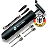 SPORTIVONETIC® Ballpumpe mit 4 Metallnadeln - 2 Kunsstoffnadeln - 1 Schlauch - geeignet für jeden...