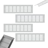 4 Stück Lüftungsgitter, Lüftungsgitter Rechteckig Edelstahl Aluminium, Für Schuhschrank, Küche,...