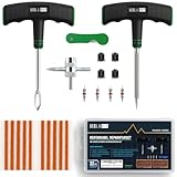 HOLAKIT Reifenflickzeug, Kompaktes 22-teiliges Reifenreparaturset mit Gummistopfen, verbessertem...