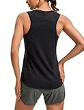 CRZ YOGA Damen Sport Tank Top Racerback Ärmelloses Yoga Oberteile Sommer Fitness Tops Gym Leichte...