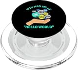 Hallo World Developer Design für Programmierer PopSockets PopGrip für MagSafe
