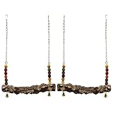 Wisboey 2Er-Pack HüHnerschaukel, Naturholz-Schaukelspielzeug, HolzstäNder für KüKen, Sicheres...