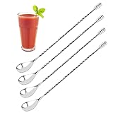 Cocktail Rührlöffel, Barlöffel Rühroffel 30 cm Langer Griff, Edelstahl Gin Löffel für...