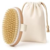 LAC FOR YOU Trockenbürste Körper aus Holz – Körperbürste Naturborsten für Dry Brush, Peeling...