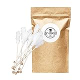 SIVIFOOD Kandiszucker Sticks Natur 10 Stück - natürlicher weißer Kandis am Stiel für Tee Zucker...