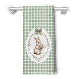 Qykwz Kokette-grüne Schleifen-Handtücher für Badezimmer, Kinder-Badezimmer-Dekoration,...