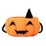 HOOTNEE Kleiner Aufbewahrungskorb aus Baumwollseil Handgewebter Kürbisform Spielzeugkorb Kompakter...