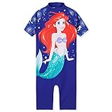Disney Badeanzug Mädchen Einteiler Schwimmanzug Mädchen Langarm Badeanzug Ariel Meerjungfrau ELSA...