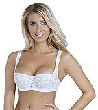 Rosme Lingerie Balconette-BH mit gepolsterten Trägern für Damen, Weiß, Größe 80B