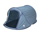 Pop Up Wurfzelt blau 220 x 120 cm - 2 Personen - Sofortzelt für Trekking und Camping -...