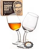 Kornrad Krumm | Schnapsgläser-Set mit Stiel, 4cl, Handgebogen in DE | Lustige Shot-Gläser als...