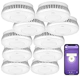 VisorTech Rauchmelder.Sets: 10er-Set WLAN-Rauchwarnmelder, integr. 10-Jahres-Batterie, 85 dB, App...