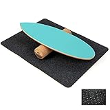 COSTWAY Balance Board aus Holz, Balancebrett, Balance Trainer Trickboard für zuhause, inkl....