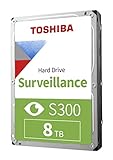 Toshiba HDWT380UZSVAR 8TB Surveillance 3.5Zoll Interne Festplatte - SATA 6 Gb/s 7200 RPM 256MB Cache