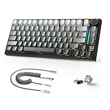 AJAZZ X ATTACKSHARK 75% X820Ultra Kabellose mechanische Tastatur&C01Ultra-Kabel,2,4G/BT/USB-C...