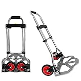 CEEDIR Aluminium Sackkarre Transportkarre bis 80kg Stapelkarre Handkarre Karre höhenverstellbarer...