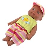 BESTonZON Realistische Babypuppe Lifelike Schwarze Babypuppe mit Weichem Körper für Jungen und...