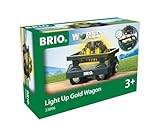 BRIO 63389600 Bahn 33896 - Goldwaggon mit Licht, Zubehörteil Holzeisenbahn