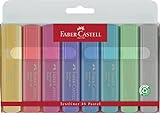 Faber-Castell 154681 - Textmarker Textliner 1546, 8er Etui, pastell