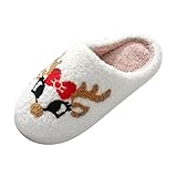 Hausschuhe Kinder Junge - Gemütliche Kinderhausschuhe für Drinnen Winterwarm mit Weihnachtsmann-...