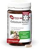 Dr. Wolz Colostrum Immun + Folsäure¹ - 125 Kapseln - Hochwertiges Kolostrum von neuseeländischen...