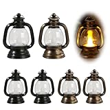6 Stück Mini LED Laternen, Kleine Laternen Dekoration Für Halloween Und Weihnachten, Vintage Mini...