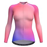 Wulibike Radtrikot Damen Langarm,Fahrradtrikot Damen Rennrad Trikot Fahrrad Shirt Reflektierende...