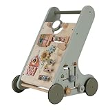 Little Dutch Laufwagen mit Activity Spiel Board Holz Baby Kleinkind grün - Little Farm